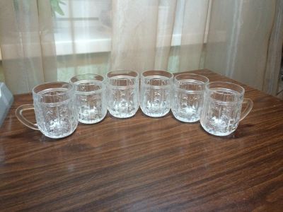 Лот: 4889173. Фото: 1. 6 хрустальных кружек. Сервизы, наборы посуды