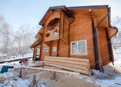 Лот: 11057161. Фото: 1. Сруб бани, дома 8х8 из профилированного... Срубы, бани, дома