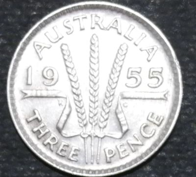 Лот: 11232704. Фото: 1. Австралия. 1955 год. Серебро. Остальные страны