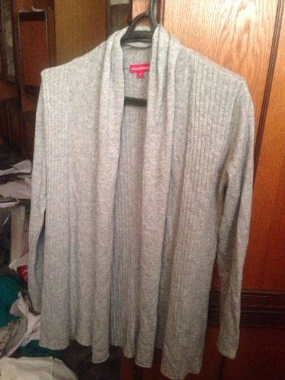Лот: 3468271. Фото: 1. wool street кардиган серый длинный... Свитеры, толстовки, худи