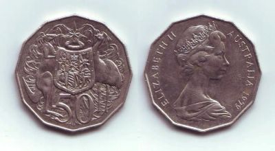Лот: 19837612. Фото: 1. Монета - Австралия 50 центов... Австралия и Океания