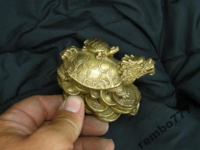 Лот: 5824122. Фото: 1. дракон. черепаха.бронза.камбоджа... Скульптуры