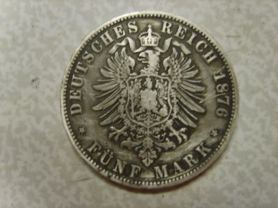Лот: 10340463. Фото: 1. 5 марок серебром 1876года. Германия и Австрия