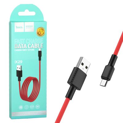 Лот: 13862958. Фото: 1. Кабель micro USB X29 1М черно-красный... Другое (смартфоны, связь, навигация)