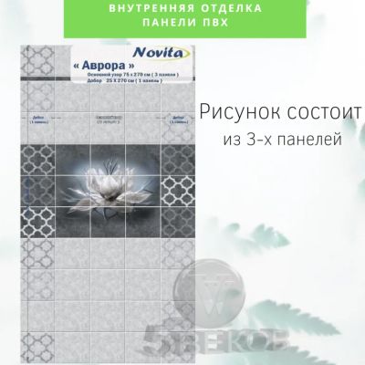 Лот: 19068244. Фото: 1. Стеновые панели ПВХ Новита "Аврора... Другое (отделочные материалы)