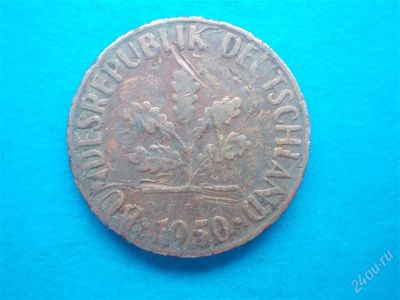 Лот: 2878339. Фото: 1. Германия 1 пфенниг 1950 год. Германия и Австрия