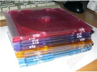 Лот: 94486. Фото: 1. 10 цветных слим-боксов для CD. Красноярск