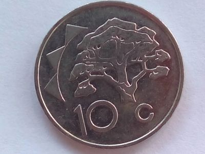 Лот: 17375394. Фото: 1. Монета Намибии 10 центов, 2002. Африка