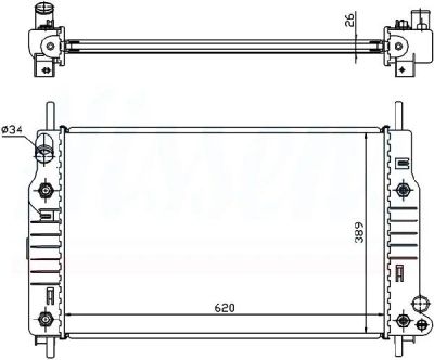 Лот: 3708011. Фото: 1. Радиатор ford mondeo 1.6/1.8/2... Двигатель и элементы двигателя