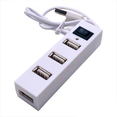 Лот: 22146271. Фото: 1. USB HUB*4 USB port с кнопкой WHITE. USB хабы