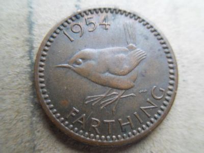 Лот: 6890353. Фото: 1. Великобритания фартинг 1954. Великобритания и острова