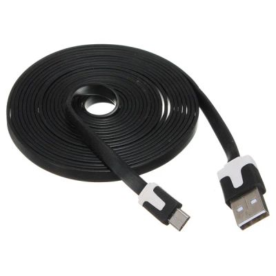 Лот: 3603929. Фото: 1. кабель microUSB 3м чёрный. Дата-кабели, переходники