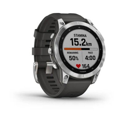 Лот: 19659295. Фото: 1. Garmin Fenix 7 серебристый с графитовым... GPS-навигаторы