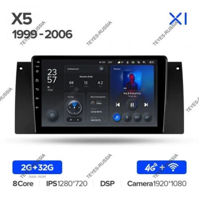 Лот: 20749413. Фото: 1. Магнитола Teyes X1 BMW X5 E39... Автомагнитолы