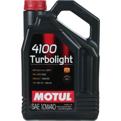 Лот: 21284117. Фото: 1. MOTUL 4100 TURBOLIGHT 10W40 4л... Масла, жидкости