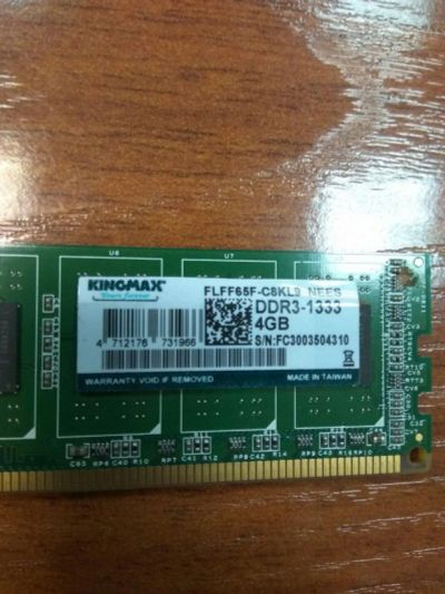 Лот: 12307747. Фото: 1. DDR 3-1333-4Gb (неисправна). Оперативная память