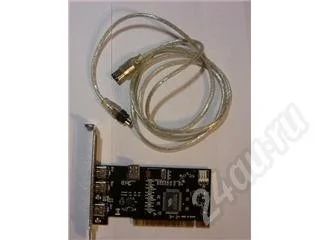 Лот: 268720. Фото: 1. Контроллер IEEE 1394 + кабель... Платы расширения, контроллеры, доп. порты