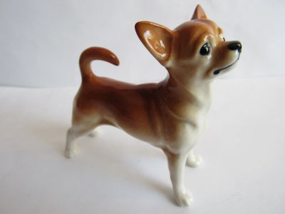 Лот: 17723539. Фото: 1. Чихуахуа рыжий собака фарфор новая. Фарфор, керамика