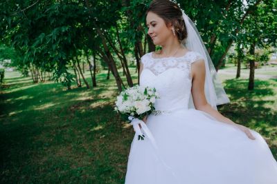 Лот: 14583855. Фото: 1. Свадебное платье белое 42-44-46... Свадебные платья
