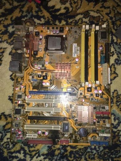 Лот: 10955187. Фото: 1. Материнская плата Asus P5K + проц... Материнские платы