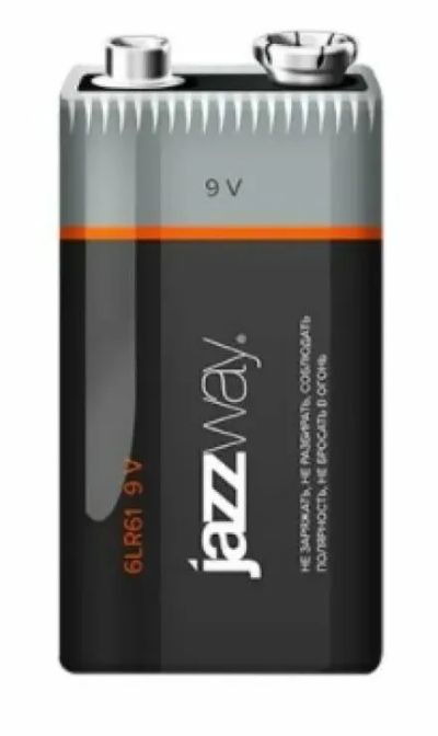 Лот: 20669348. Фото: 1. Батарейка Jazzway 6LR61 9V Крона... Батарейки, аккумуляторы, элементы питания