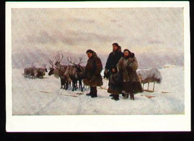 Лот: 4746448. Фото: 1. художественная открытка 1950-х... Открытки, конверты