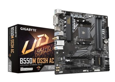 Лот: 25742400. Фото: 1. Материнская плата Gigabyte B550M... Материнские платы