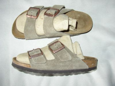 Лот: 9623950. Фото: 1. Шлёпанцы,сланцы замша Birkenstock... Шлепанцы, сланцы