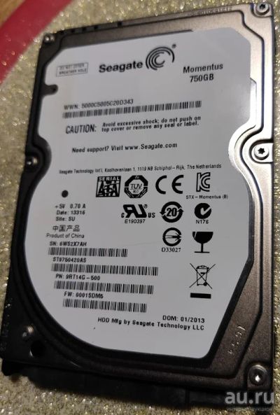 Лот: 17599825. Фото: 1. Seagate Momentus 750GB не определяется. Жёсткие диски (HDD)