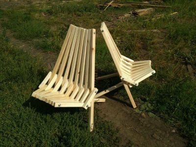 Лот: 10124395. Фото: 1. Кресло деревянное, складное (1... Мебель для сада, дачи