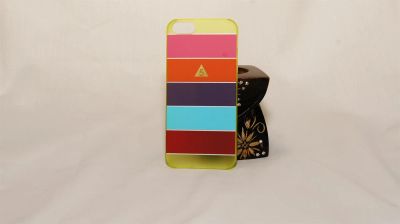 Лот: 3539601. Фото: 1. Чехол на iPhone 5/5s пластик радуга... Чехлы, бамперы