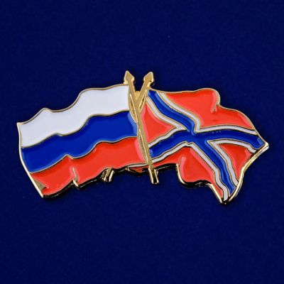 Лот: 5833807. Фото: 1. Значок "Флаги России и Новороссии... Другое (значки, медали, жетоны)