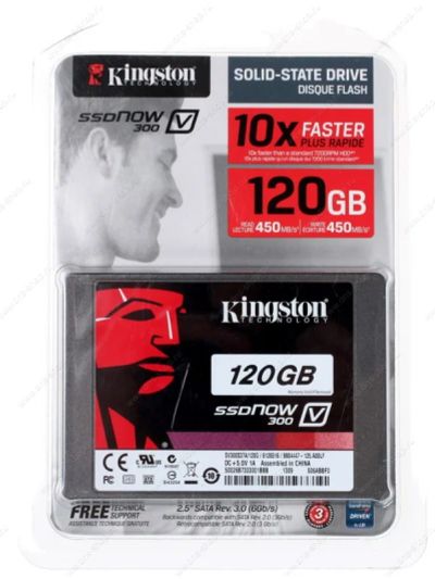 Лот: 6615277. Фото: 1. SSD 120GB Kingston SV300S37A/120G. SSD-накопители