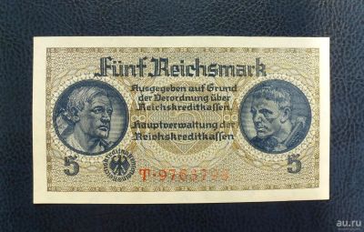 Лот: 10349804. Фото: 1. 5 рейхсмарок ( 1940- 1945гг) UNC. Германия и Австрия