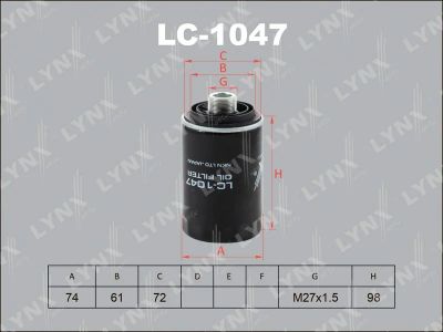 Лот: 13356903. Фото: 1. Lynx LC-1047 Масляный фильтр. Расходные материалы