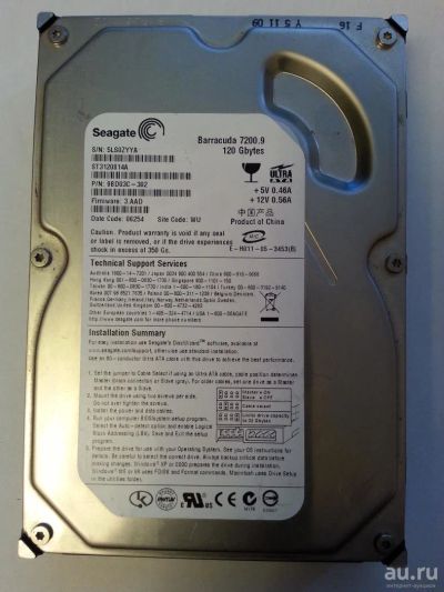 Лот: 8604164. Фото: 1. Seagate ST3120814A. Жёсткие диски (HDD)