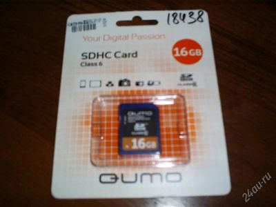 Лот: 1698735. Фото: 1. Карта памяти SDHC Qumo 16GB class... Карты памяти
