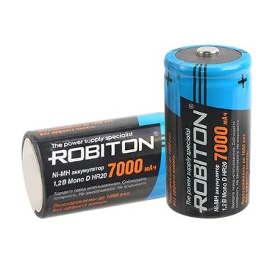 Лот: 19186022. Фото: 1. Аккумулятор Ni-MH D Robiton 7000mAh... Батарейки, аккумуляторы, элементы питания