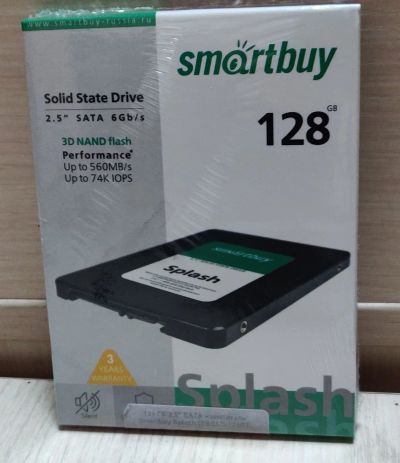Лот: 18919870. Фото: 1. 128 ГБ 2.5" SATA накопитель Smartbuy. SSD-накопители