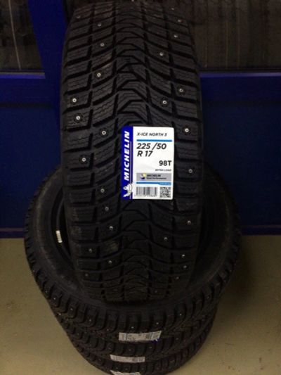 Лот: 10765020. Фото: 1. 225/50R17 Michelin x-ice north... Шины
