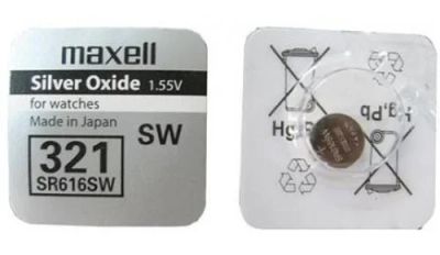 Лот: 17642565. Фото: 1. Maxell SR616SW, 1.55V. Батарейки, аккумуляторы, элементы питания