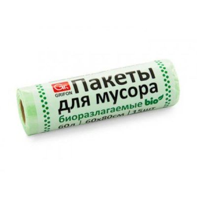 Лот: 13583355. Фото: 1. Мешки д/мусора Grifon Bio 60л... Пакеты, мешки