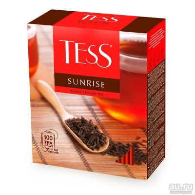 Лот: 8436173. Фото: 1. Чай Tess Sunrise черный 100 пакетиков. Чай, кофе, какао