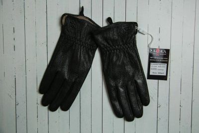 Лот: 6195960. Фото: 1. Мужские кожаные перчатки из натуральной... Перчатки, варежки, митенки