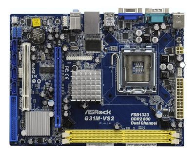 Лот: 9616674. Фото: 1. ASRock G31M-VS + Intel Core 2... Материнские платы