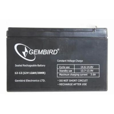 Лот: 5953705. Фото: 1. аккумулятор для ИБП Gembird 12-12... ИБП, аккумуляторы для ИБП