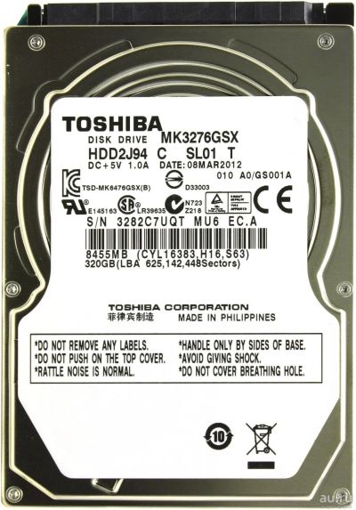 Лот: 13460353. Фото: 1. Жесткий диск для ноутбука Toshiba... Жёсткие диски