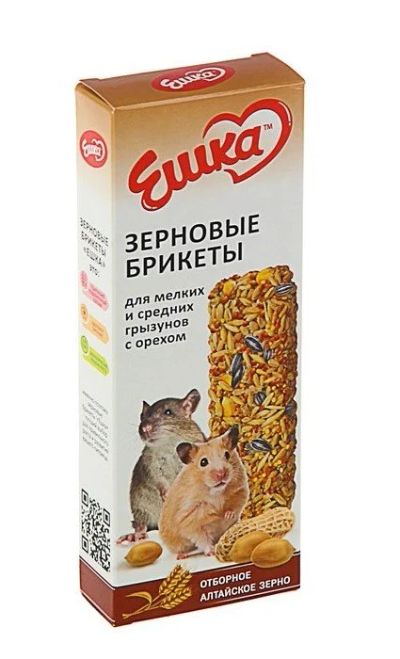 Лот: 16438985. Фото: 1. Зерновые брикеты для мелких и... Корма