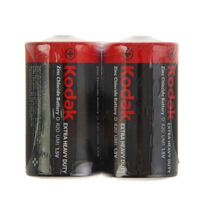 Лот: 19629943. Фото: 1. Батарейка R20 Kodak (2 шт. в упаковке... Батарейки, аккумуляторы, элементы питания