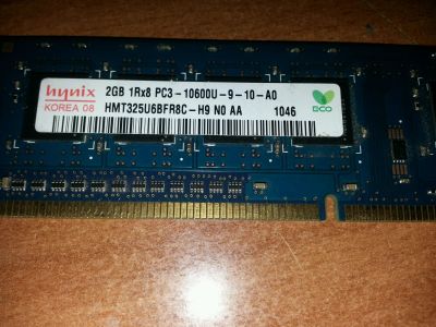 Лот: 9262005. Фото: 1. Hynix DDR3 2Gb PC3-10600U-9-10-A0. Оперативная память